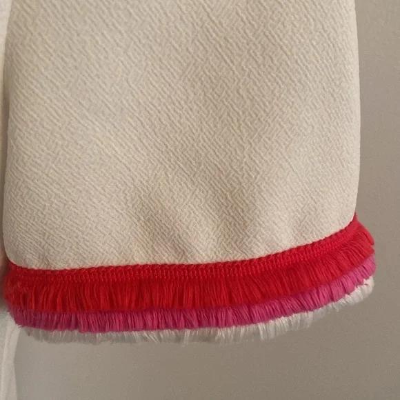 Trina Turk dress white with pink and red pipping - Picture 5 of 13